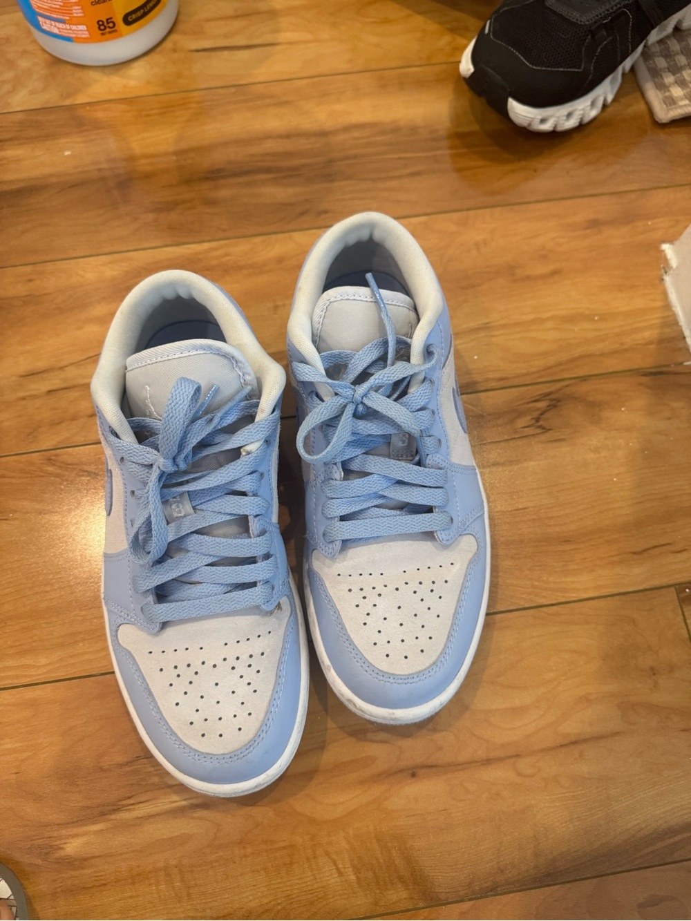 Jordan Low-Top Sneakers in Light Blue and White
